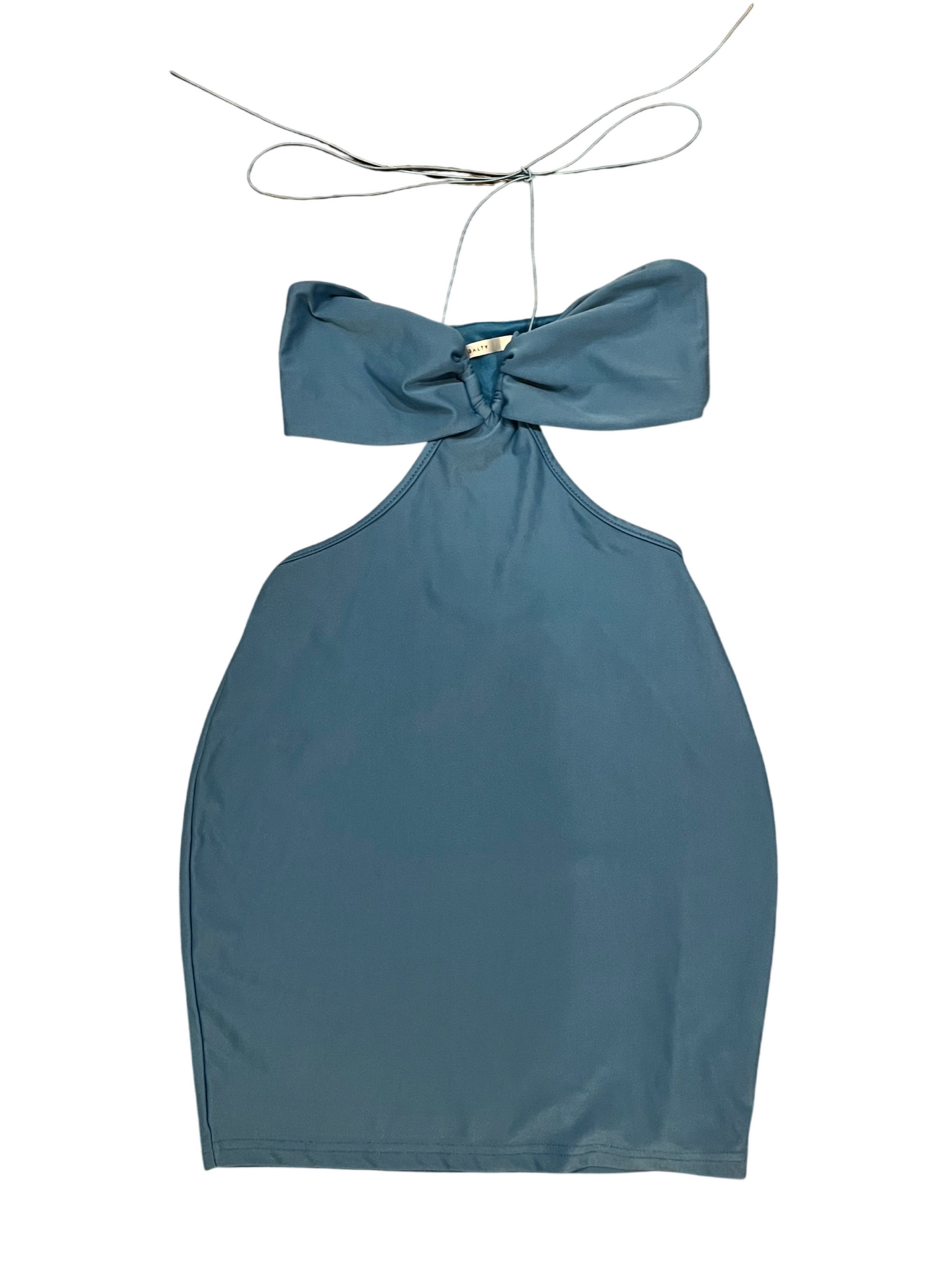 Halter Mini Dress - Blue