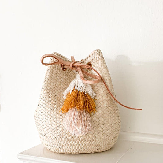 MARA bucket bag with tassels