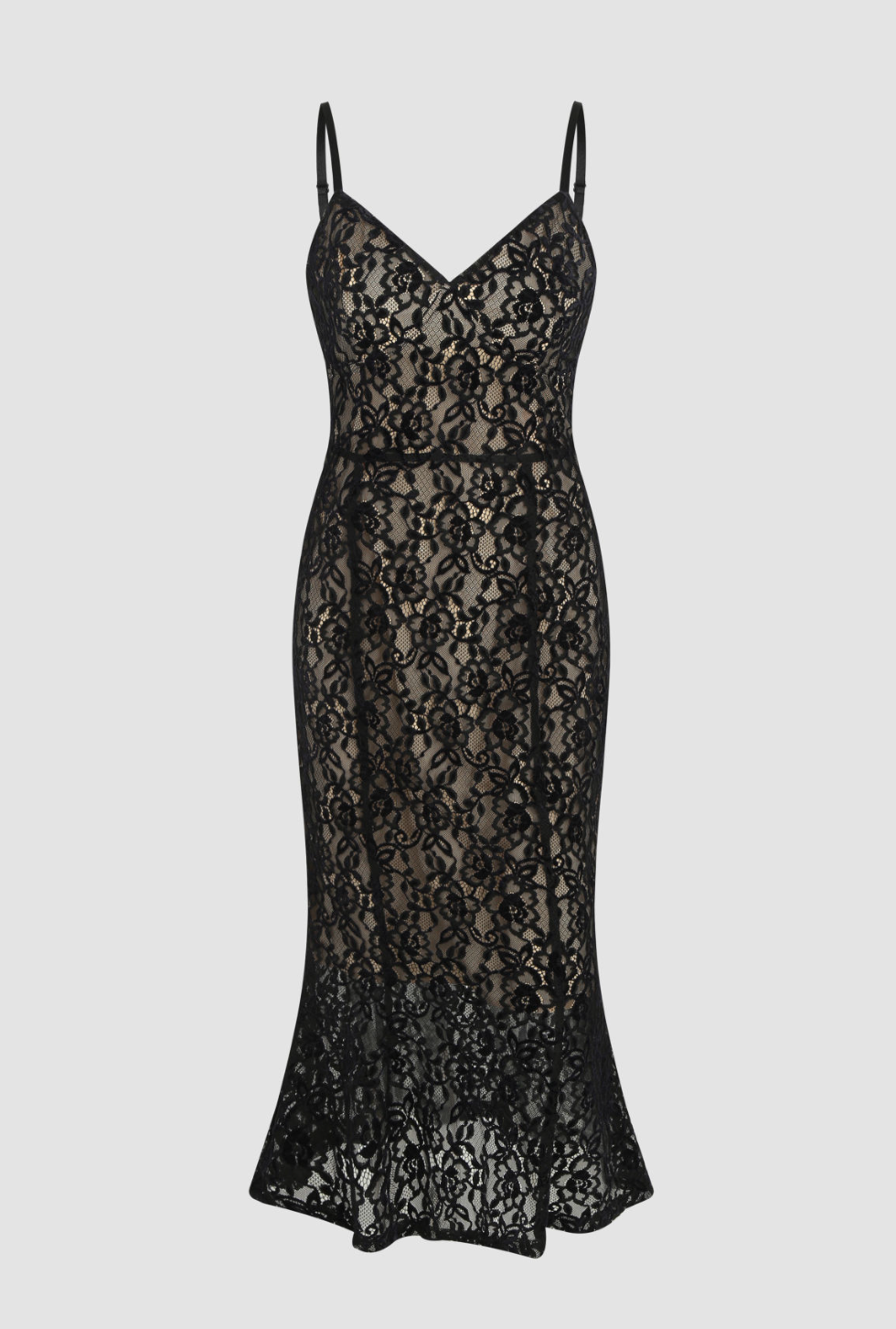 Lace Maxi Dress - Black