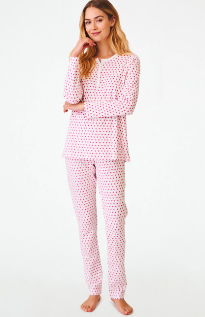 Hearts Pajamas - Pink