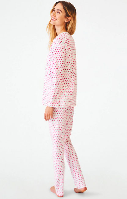 Hearts Pajamas - Pink