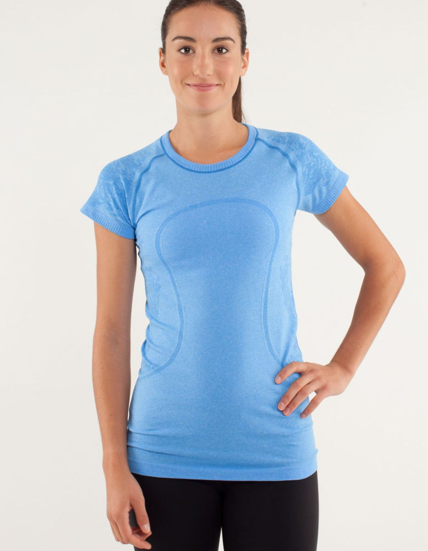 Swiftly Tech Short Sleeve *Lace - Beaming Blue