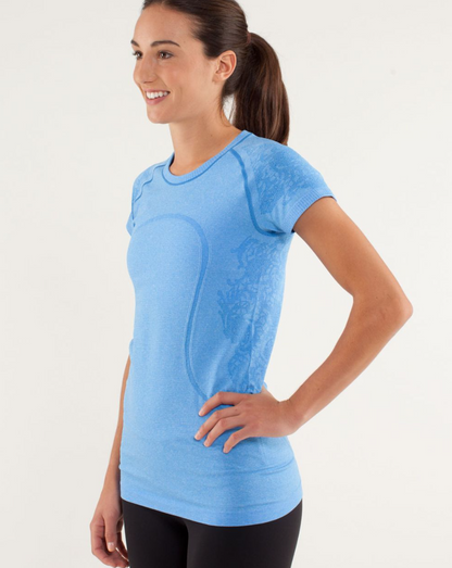 Swiftly Tech Short Sleeve *Lace - Beaming Blue