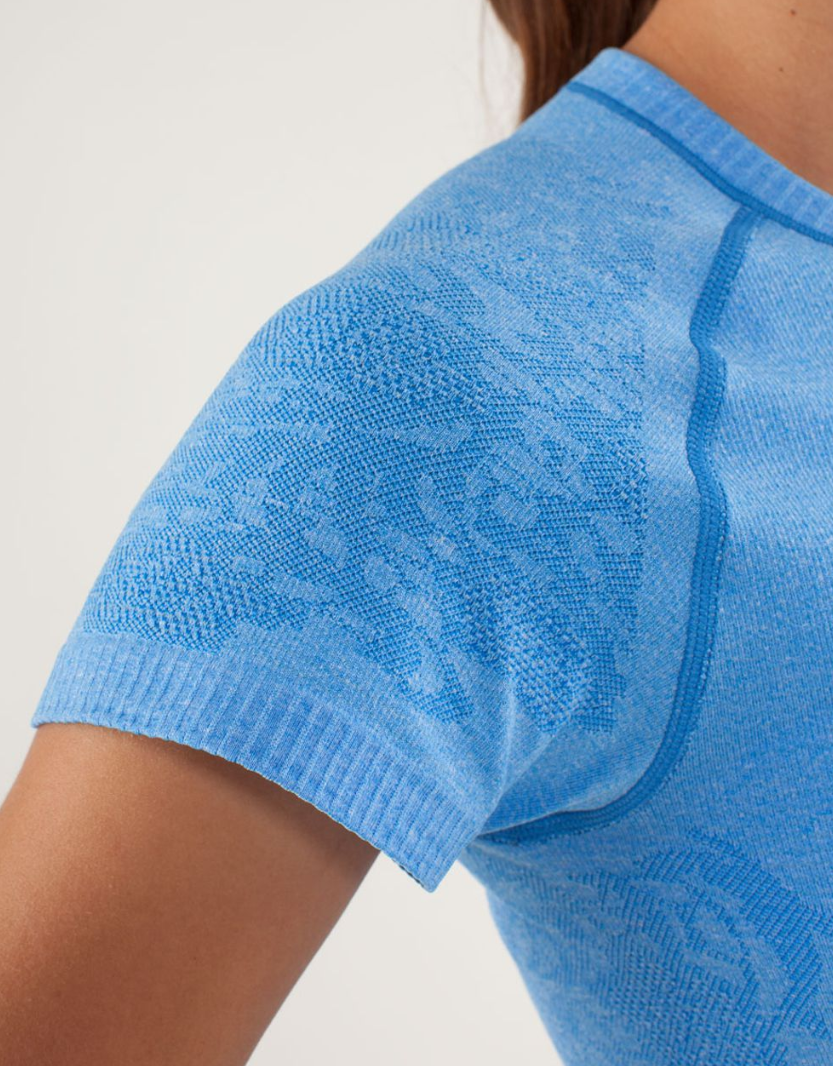 Swiftly Tech Short Sleeve *Lace - Beaming Blue