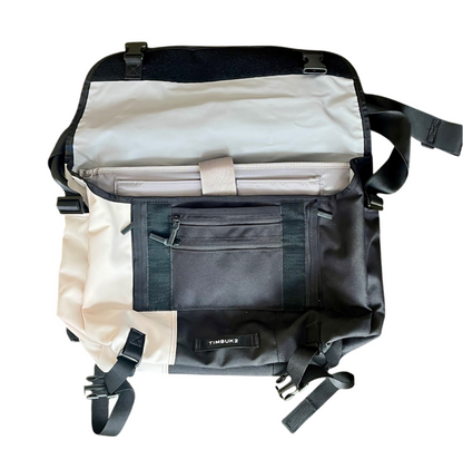 Classic Small Messenger Bag - Black/White