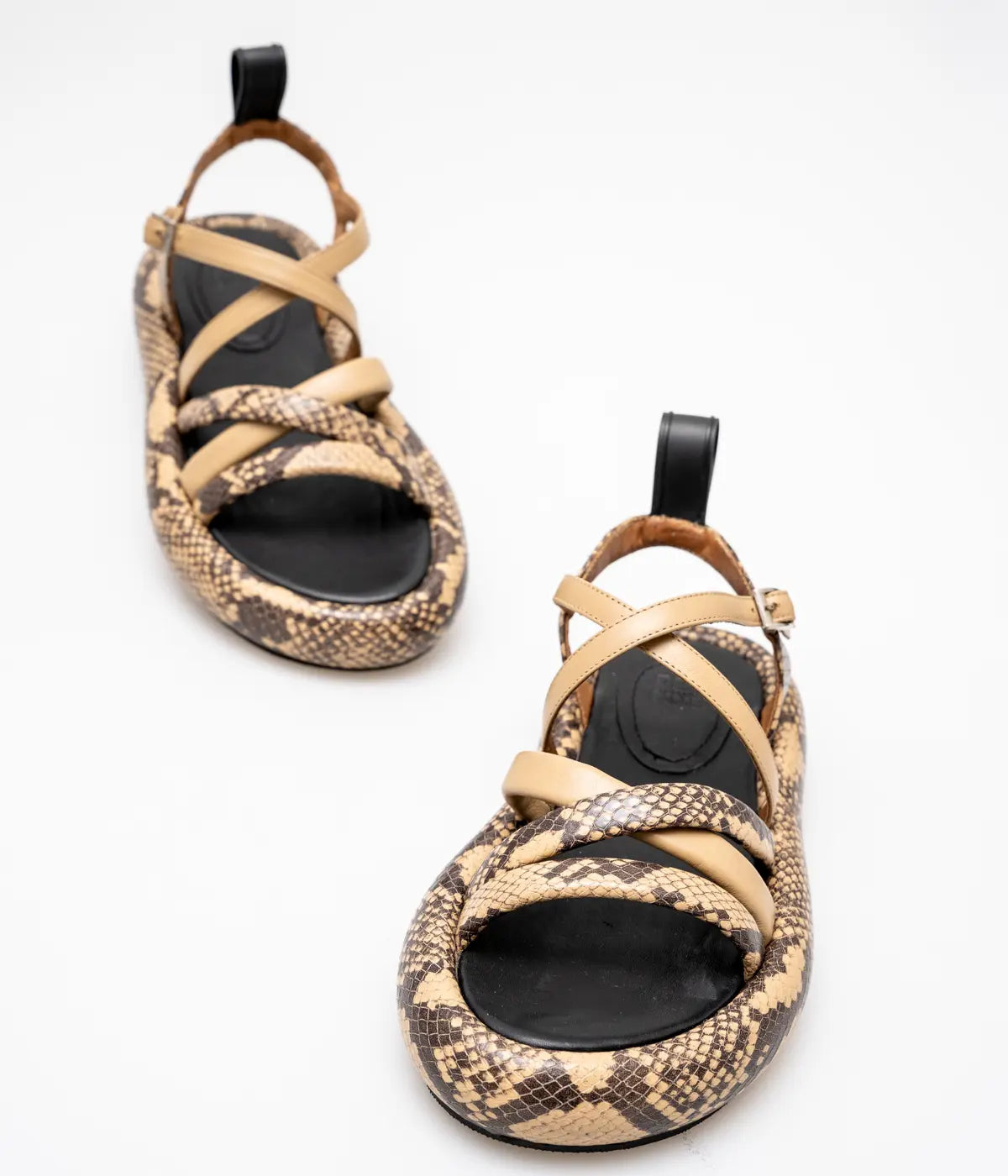 Lina Sandals - Snakeskin Print