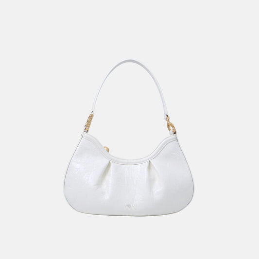 Flowing Crescent Bag - White