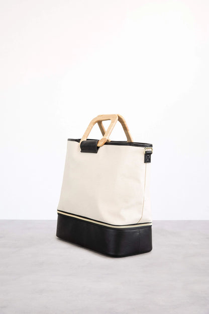 Resort Tote - Cream/Black