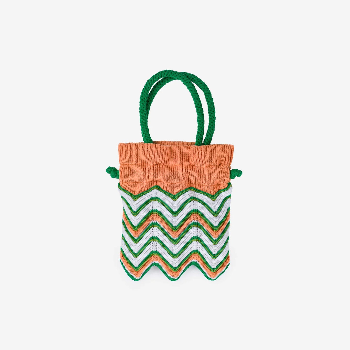 Chevron Mini Tote - Peach