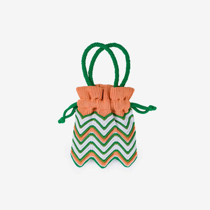 Chevron Mini Tote - Peach