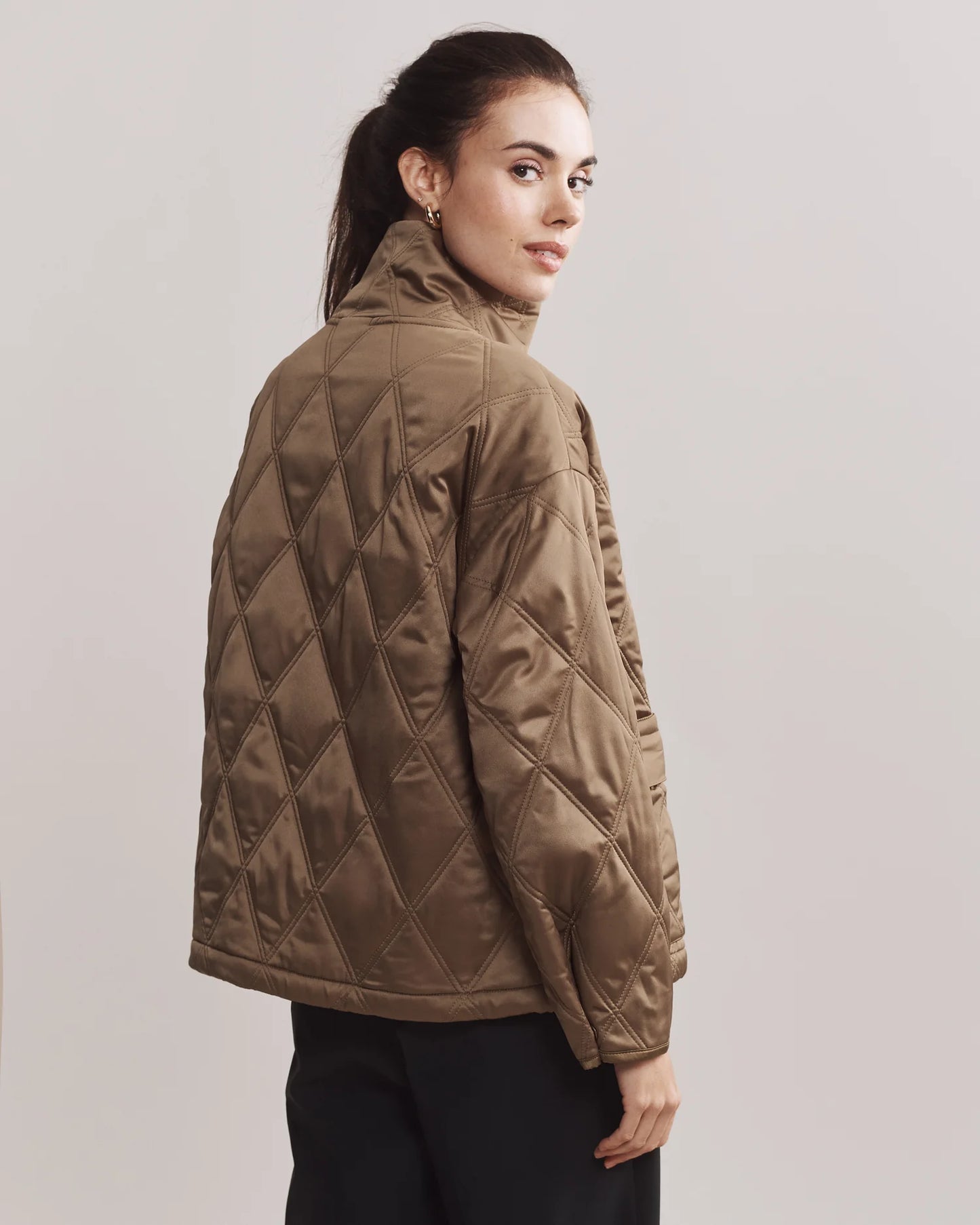 Dalston Quilted Jacket - Brown