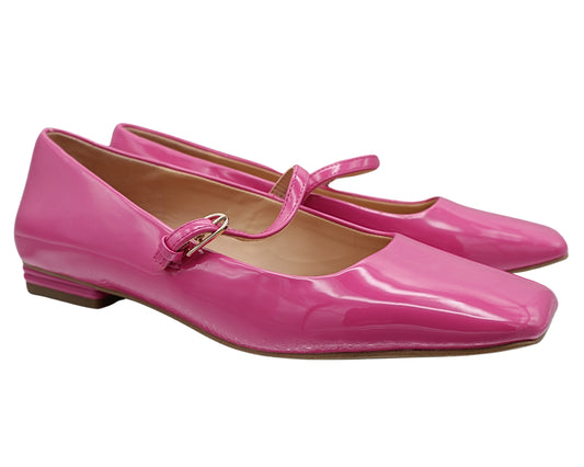 Modern Mary Jane Flats - Hot Pink - 7.5