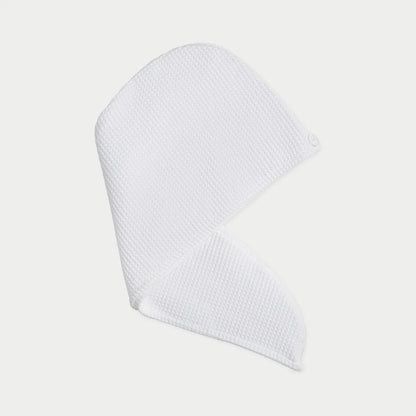 Waffle Hair Towel - White