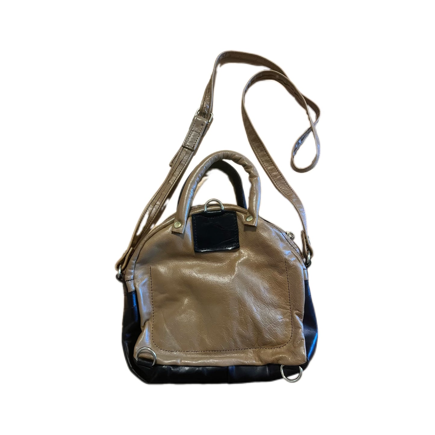 Sling Handled Bag - Tan/Black