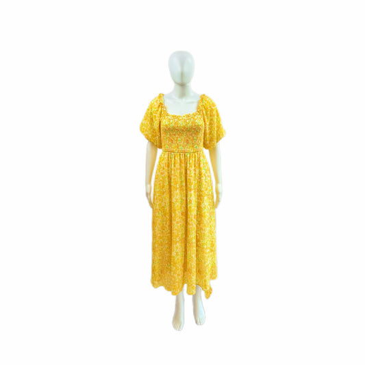 Floral Maxi Dress - Happy Yellow