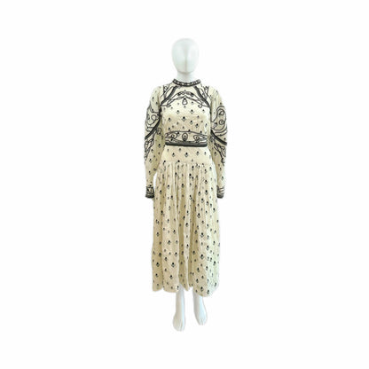 Embroidered Cornelli Tape Woven Dress