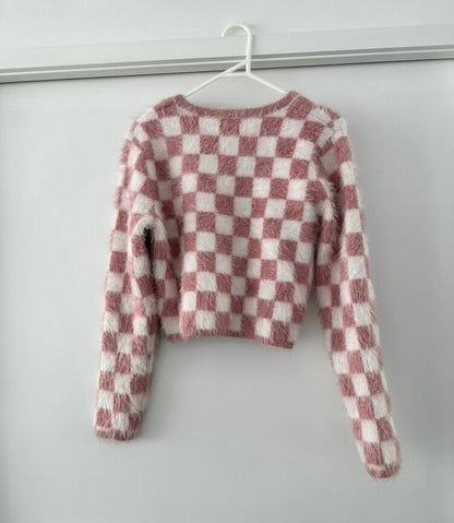 Van Cog Cardigan - Pink/White