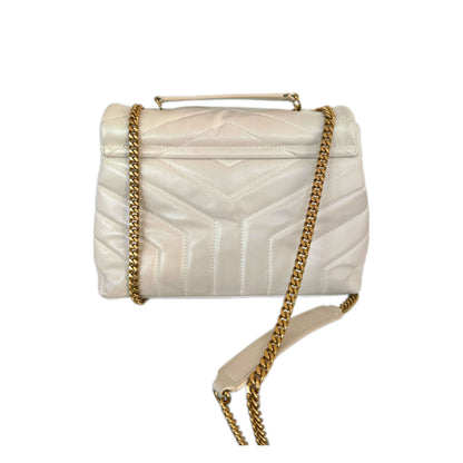 Loulou Small In Quilted Leather - Blanc Vintage