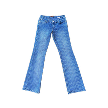 Low Rise Bootcut Jeans - Blue