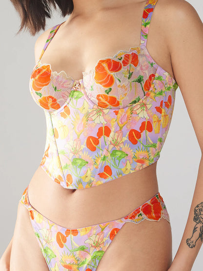 Mutha Nature Satin Bustier - Floral