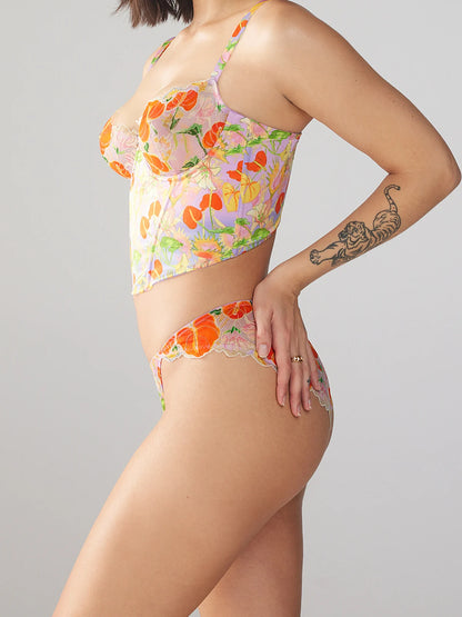 Mutha Nature Satin Bustier - Floral