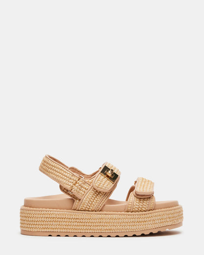 Bigmona Flatform Sandals - Natural Raffia