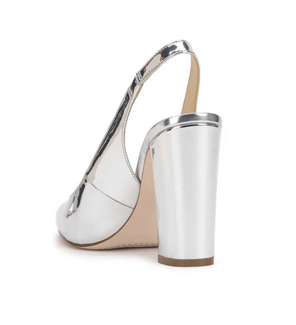 Noula Slingback Pointed Toe Pump - Silver