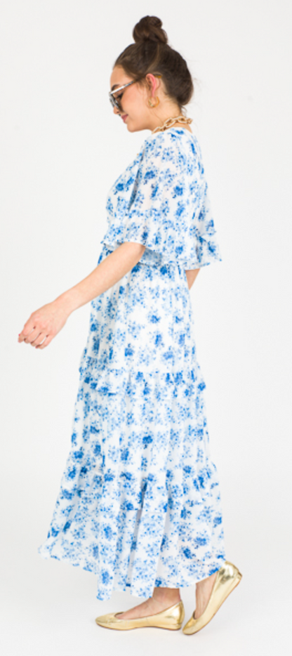 Cadence Floral Maxi - Blue