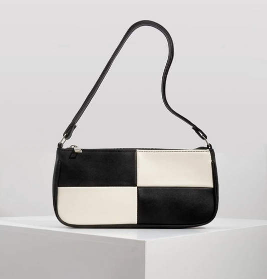 Checkerboard Purse - Black/White