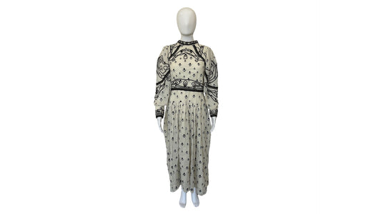 Embroidered Cornelli Tape Woven Dress