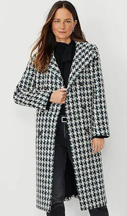 Wool Coat - Black & White