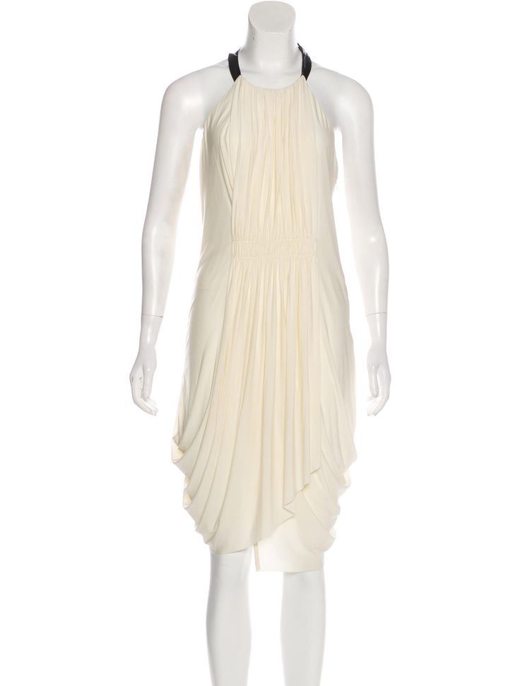 Halter Draped Dress - Ivory