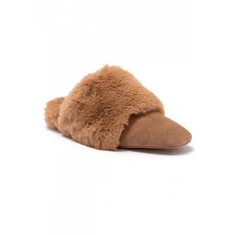 Plush Mules - Camel