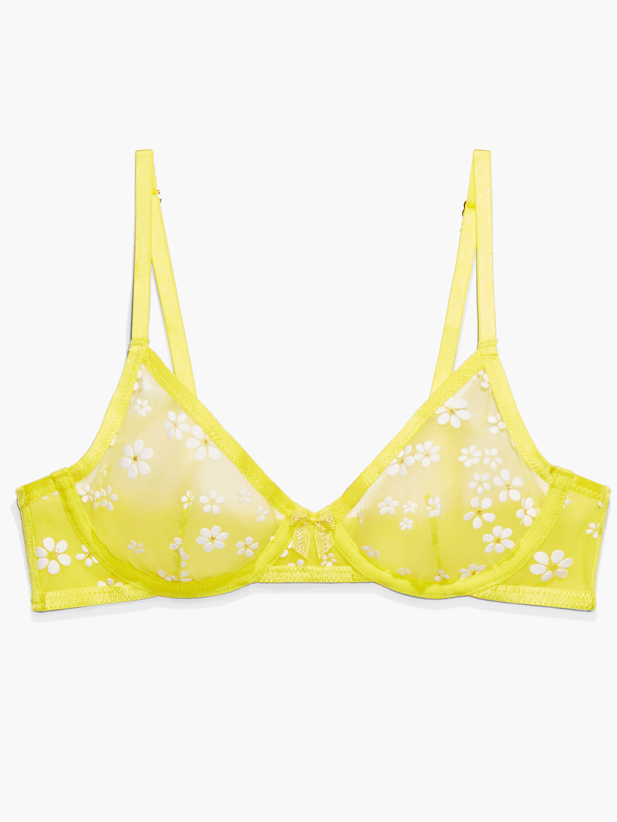 Puff Daisy Yellow Unlined Bra & Panty Set - Daisy Yellow