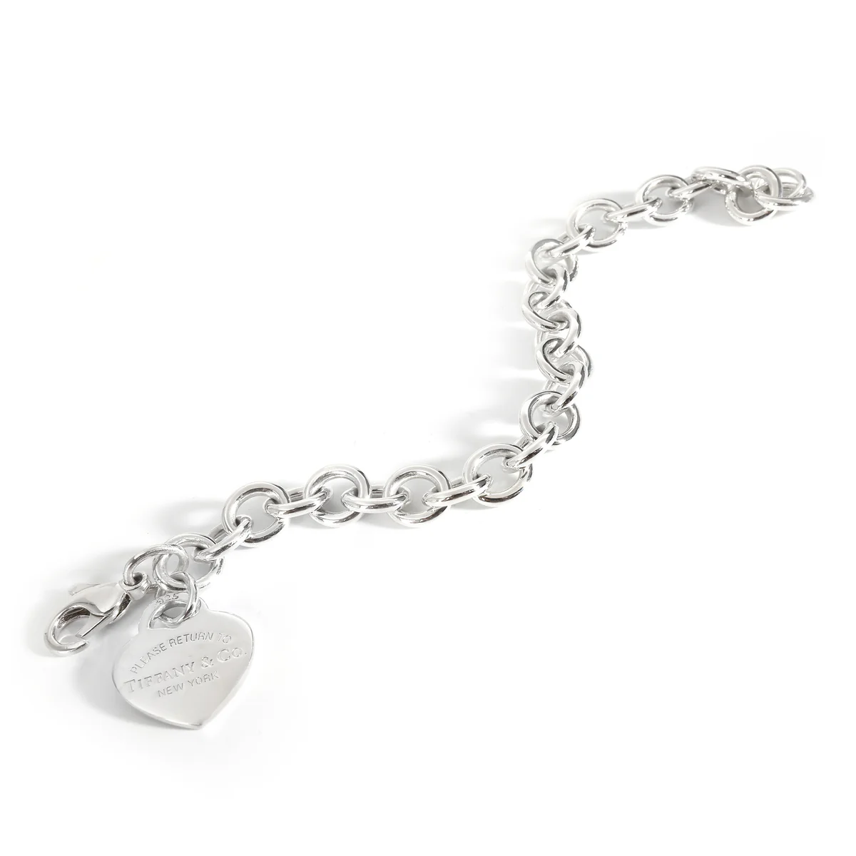 Heart Tag Toggle Bracelet - Silver