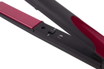 Ceramic Flat Iron Hair Straightener and Mini Hair Straightener - Black & Red