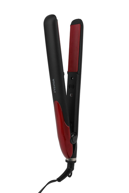 Ceramic Flat Iron Hair Straightener and Mini Hair Straightener - Black & Red