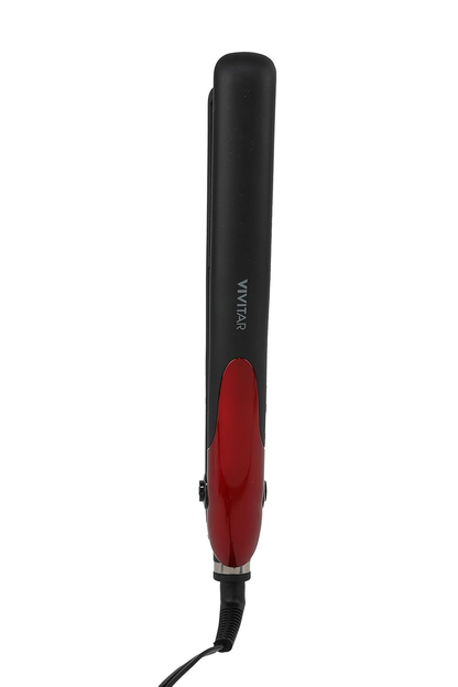 Ceramic Flat Iron Hair Straightener and Mini Hair Straightener - Black & Red