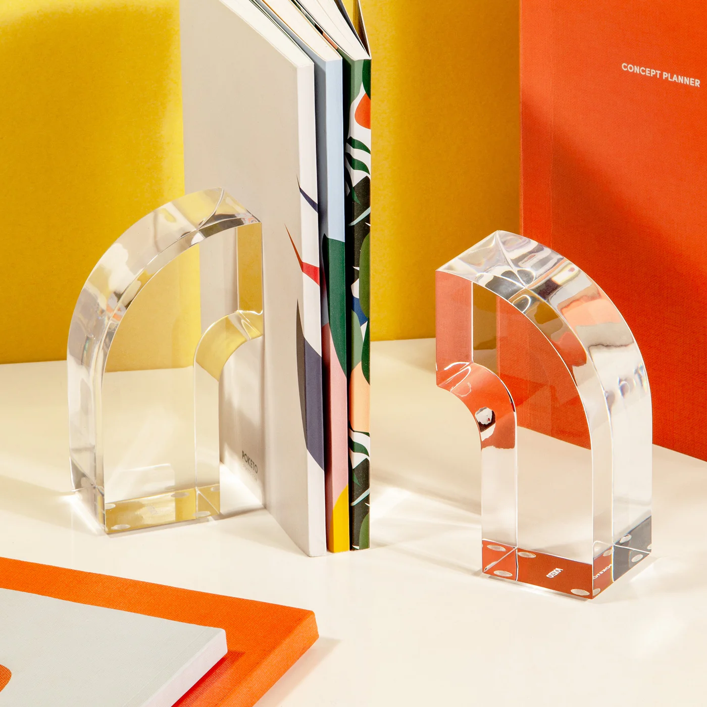 Arc Bookends - Clear