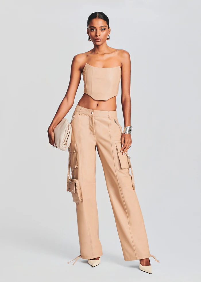 Honey Leather Pant - Tannin