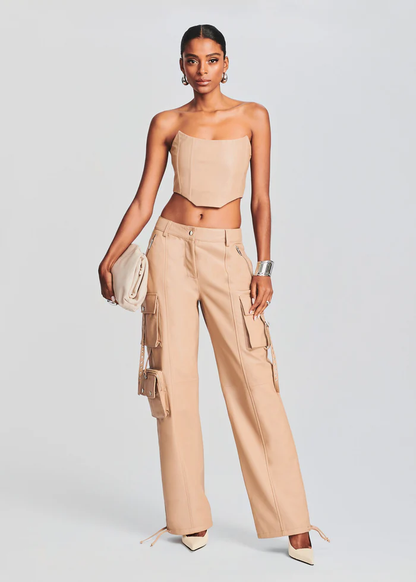 Honey Leather Pant - Tannin