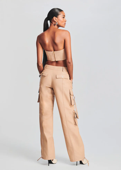 Honey Leather Pant - Tannin