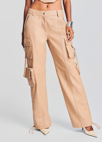 Honey Leather Pant - Tannin