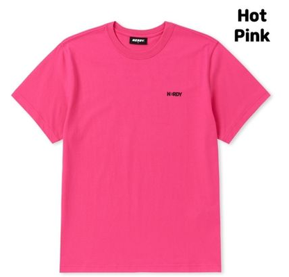 Unisex Street Style Logo T-Shirts - Hot Pink