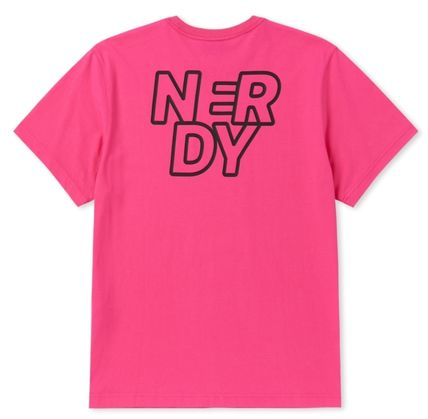 Unisex Street Style Logo T-Shirts - Hot Pink