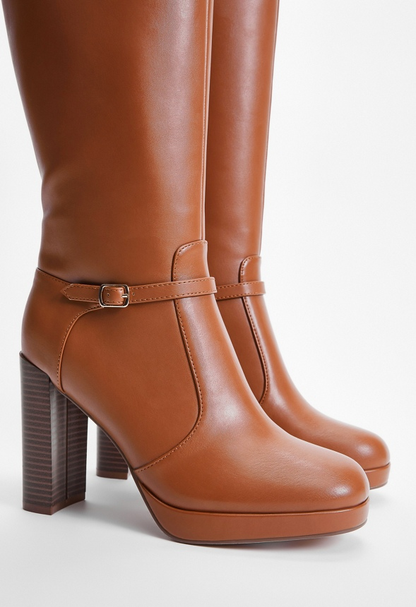 Arabella Heeled Boot - French Oak