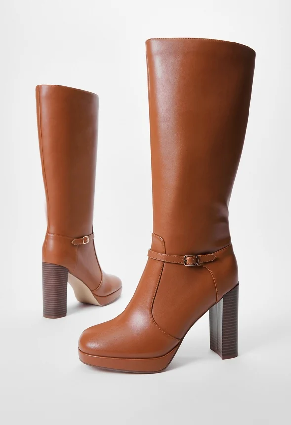 Arabella Heeled Boot - French Oak