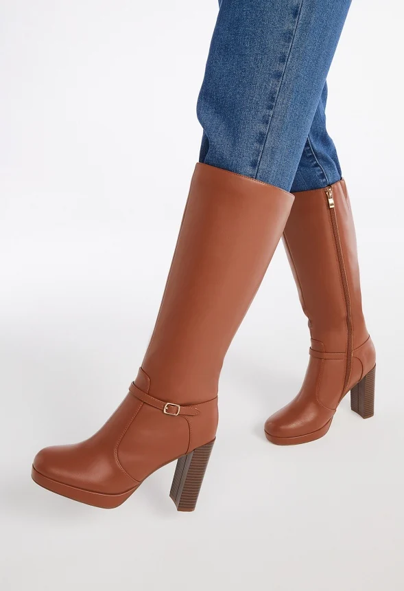 Arabella Heeled Boot - French Oak