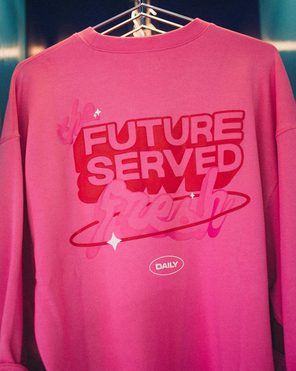 Birthday Suit Crew Neck - Raspberry Rose