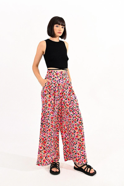 Floral Prints Pants - Pink